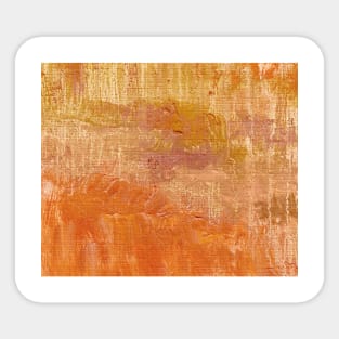 Abstract Oil Painting 10c9 Amber Mustard Clay Sticker